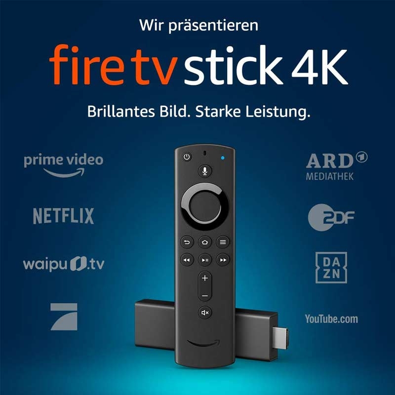 Amazon Fire TV Stick 4K Ultra HD mit Alexa-Sprachfernbedienung (2.Wahl)