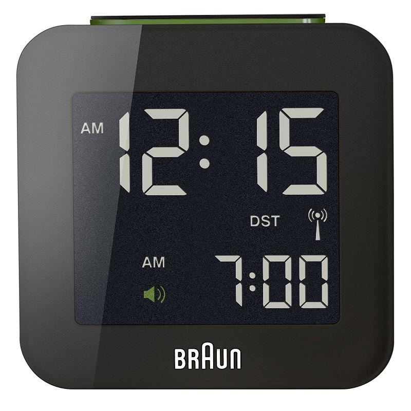 BRAUN 66015 Funk Reisewecker BNC 008 BK-RC 57x57x19,9 mm