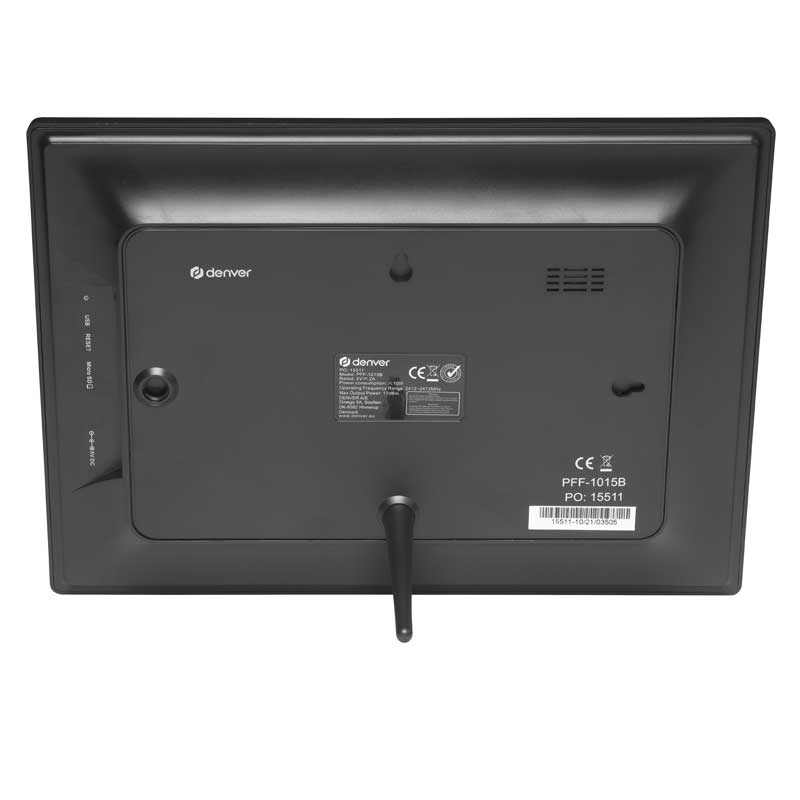 Denver PFF-1015B digitaler Bilderrahmen schwarz