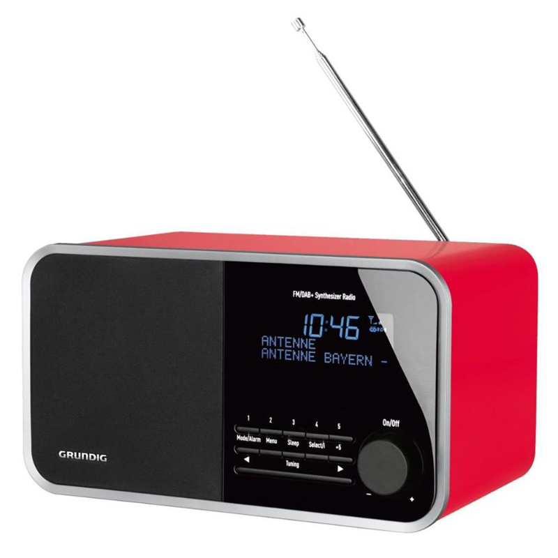 Grundig TR 2200 DAB+ Radiowecker glanz/rot