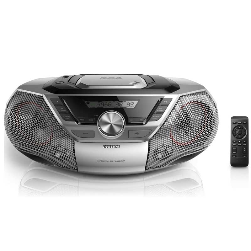 Philips AZ783/12 CD-Spieler (12 Watt, CD-MP3, USB, FM Digital) silber