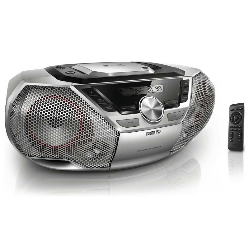 Philips AZ783/12 CD-Spieler (12 Watt, CD-MP3, USB, FM Digital) silber