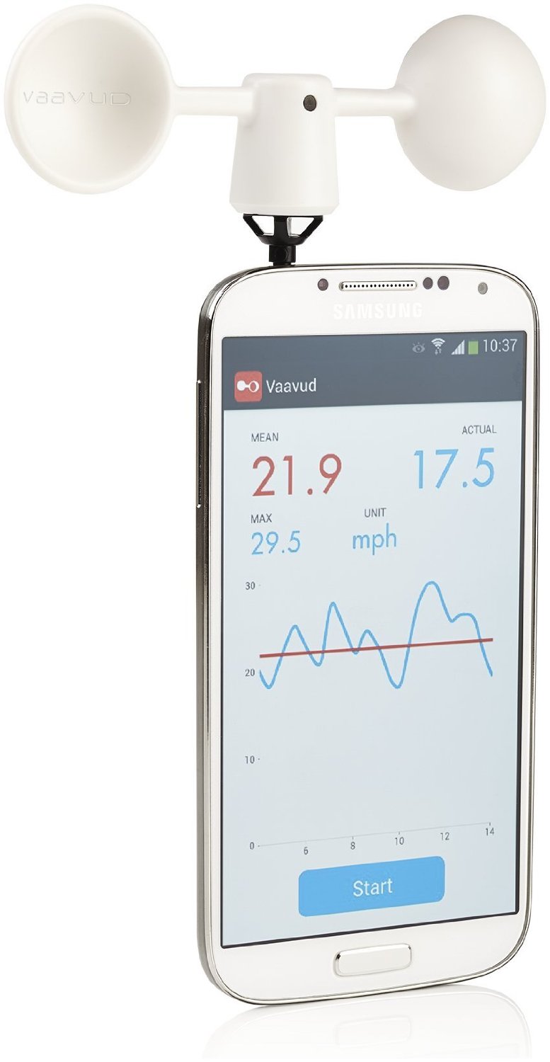 Vaavud Smartphone Mjolnir Windmesser weiß