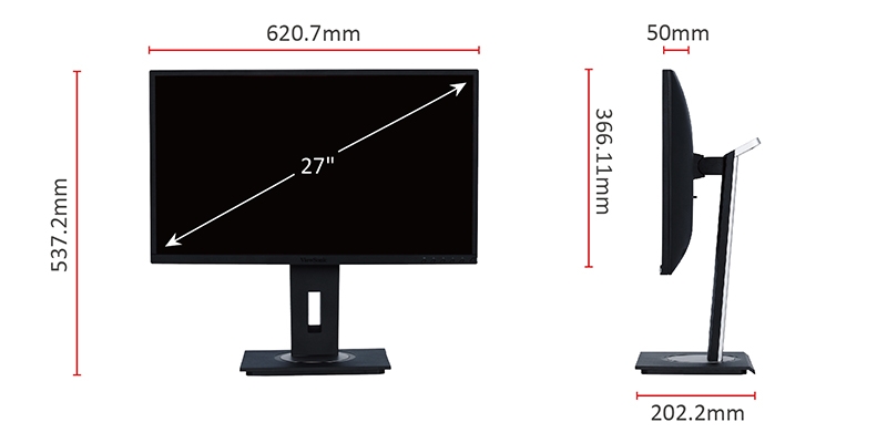 Viewsonic VG2748 68,6 cm (27 Zoll) Full-HD Office Monitor