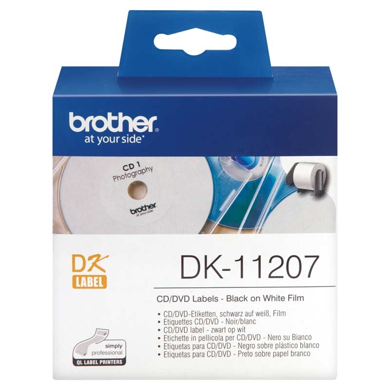Brother DK11207 CD/DVD-Etiketten 58mm weiß
