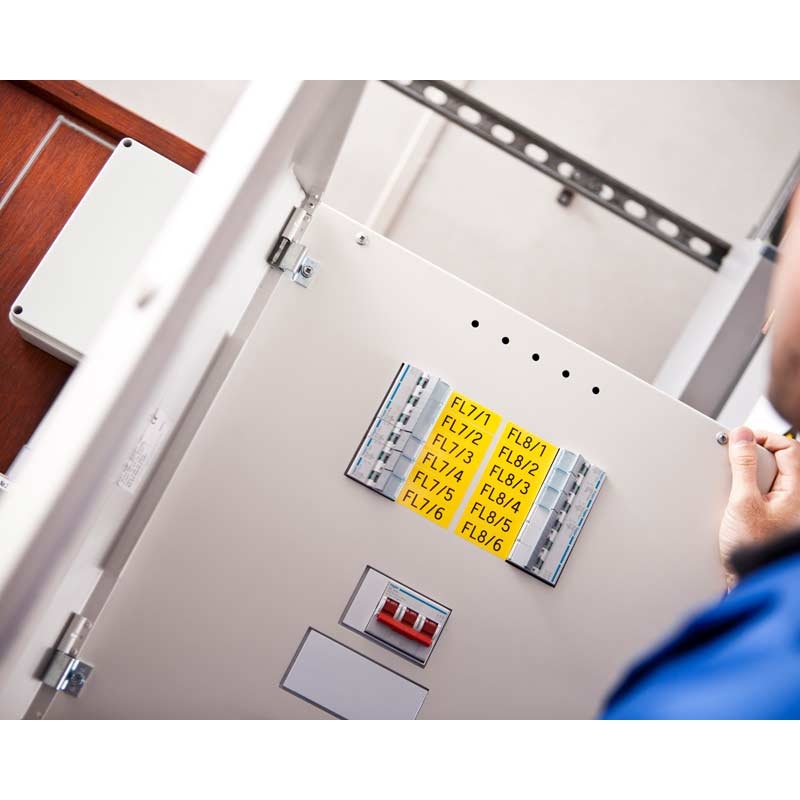 Brother HG631V5 P-Touch 5x Schriftbandkassette 12mmx8m gelb schwarz laminiert