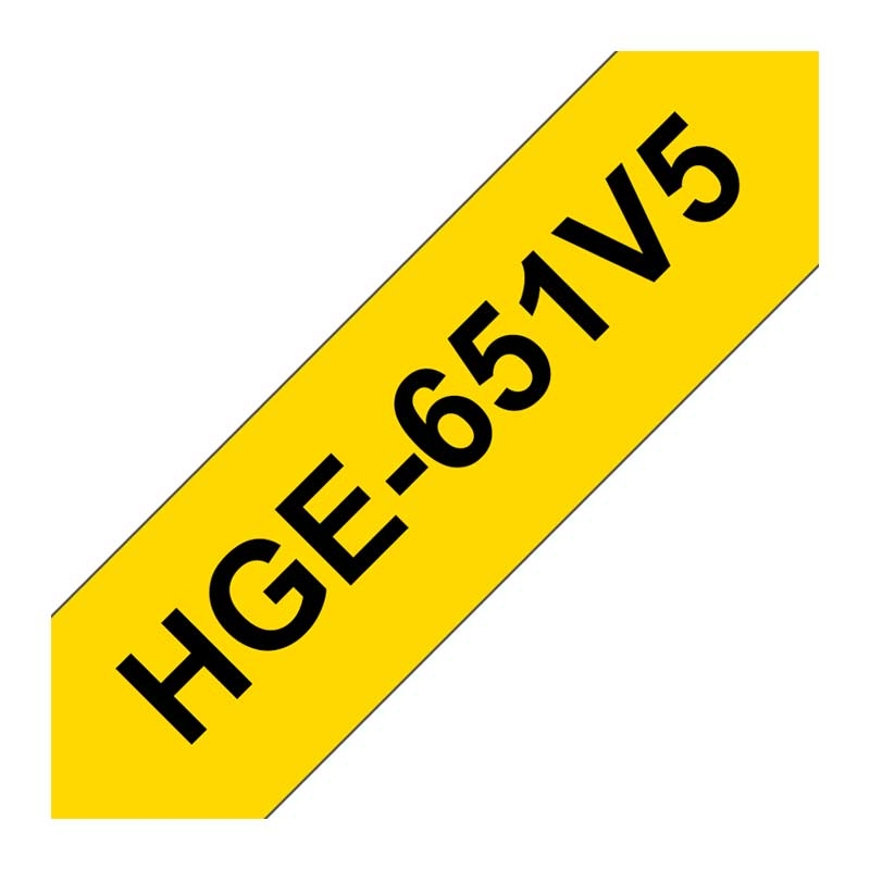 Brother HG651V5 Schriftbandkassette 24mm schwarz auf gelb