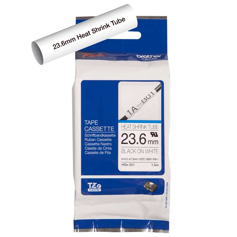 Brother HSE251 P-touch Schrumpfschlauch 23,6 mm zur Kabelbeschriftung