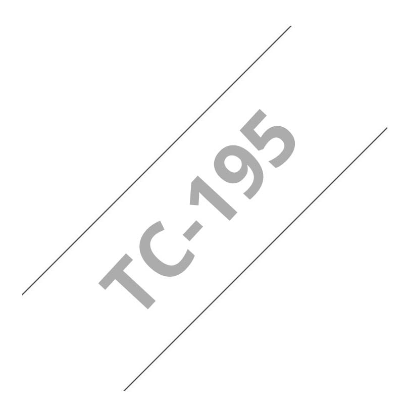 Brother TC-195 P-touch weiss auf transparent 9mm