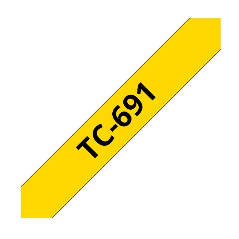 Brother TC-691 P-touch schwarz auf gelb 9mm