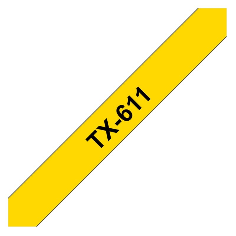 Brother TX-611 Schriftband P-touch schwarz auf gelb 6mm
