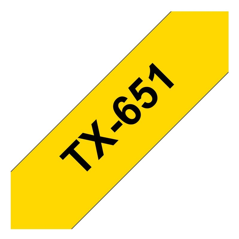 Brother TX-651 Schriftband P-touch schwarz auf gelb 24mm