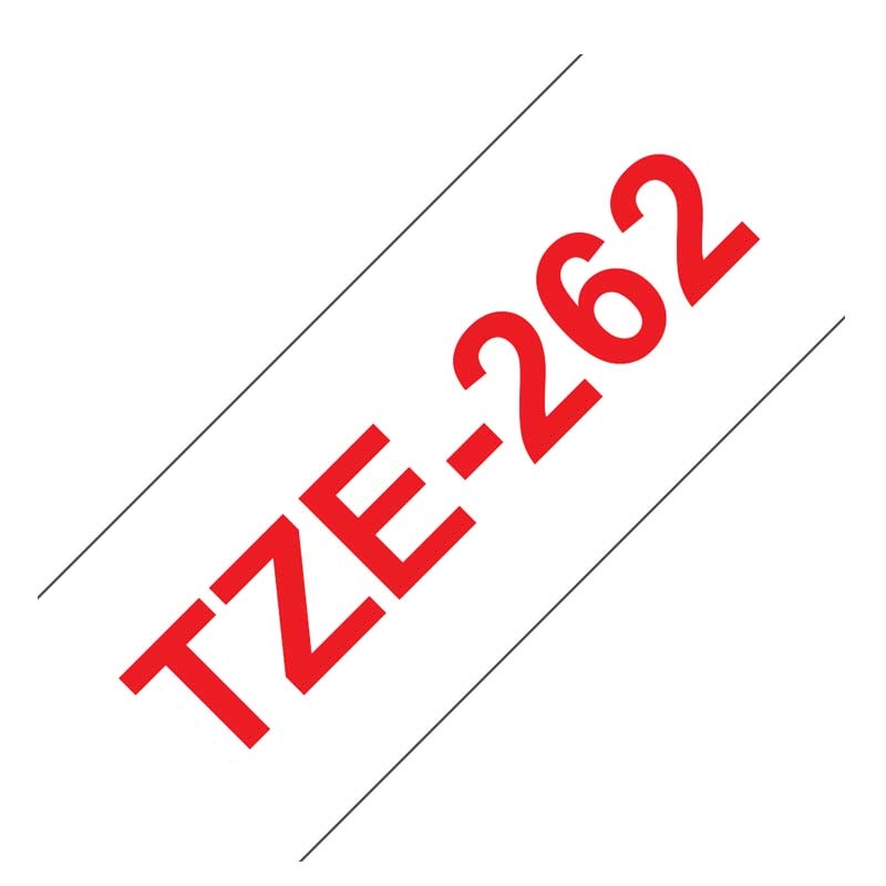 Brother TZe-262 Schriftband P-touch rot auf weiss 36mm